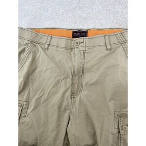 Wearfirst Cargo Shorts Mens 38 Beige Cotton Stretch Ripstop Pockets Casual